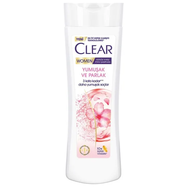 Clear Women Kepeğe Karşı Etkili Şampuan Yumuşak Parlak Kiraz Çiçeği Esansı & Keratin 350 ml ( 2 Adet )