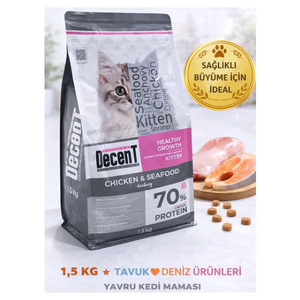 Decent Tuk & Deniz Ürünlü Yru Kedi Sı 1,5 Kg