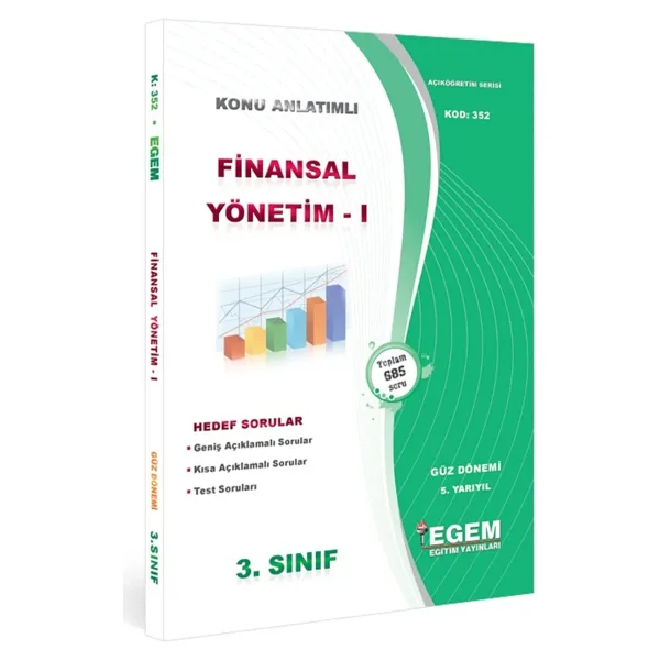 Egem Yayınları Açık Öğr. Aöf Finansal Yönetim 1 Konu Anlatımlı Soru Bankası