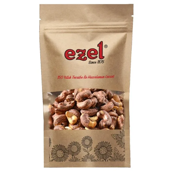 Ezel Kuruyemiş (Kabuklu) Zarlı Kaju 250gr - Taze Kavrulmuş - Zipli Ambalaj