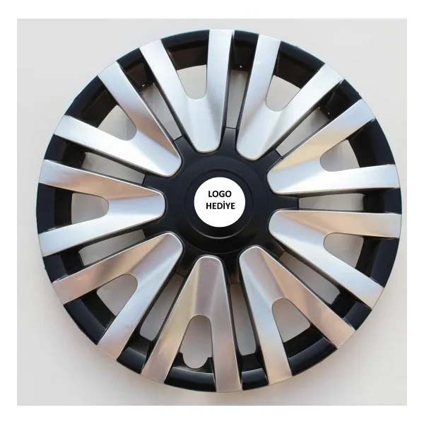 Fiat Palio 13"inç Kırılmaz 4 Adet 1 Takım Siyah Gri Jant Kapağı Seti