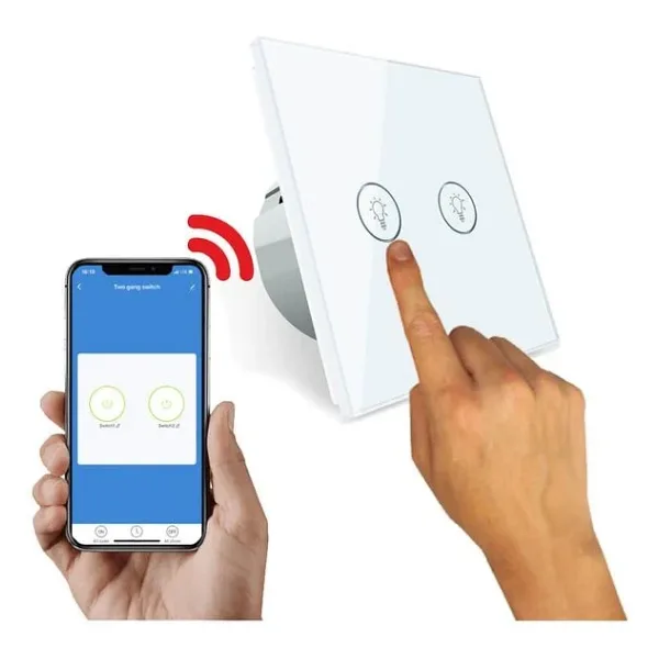 FONRİ WF3-EL3-0202-03 WIFI KABLOSUZ ÇİFTLİ DUVAR ANAHTARI AKILLI DOKUNMATİK