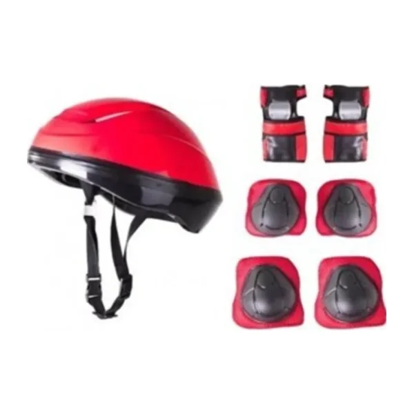 Furkan Toys F-sports Kask Dizlik Dirseklik Koruyucu Set Kırmızı