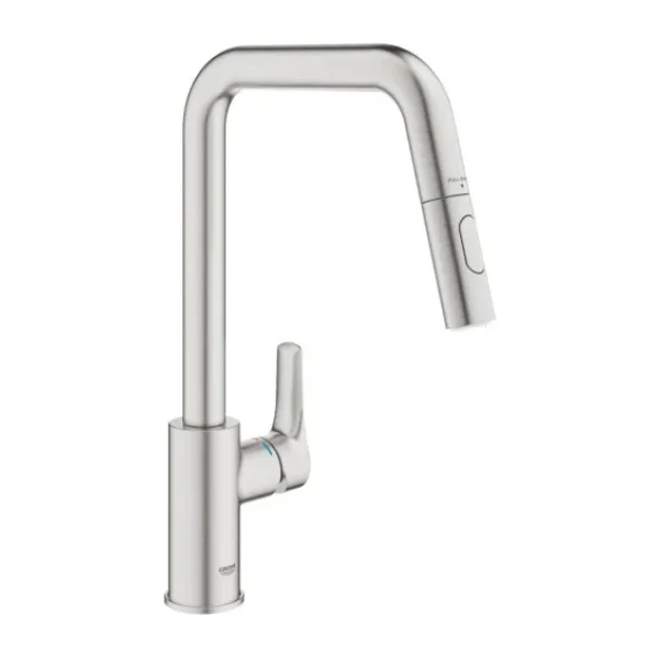 Grohe Eurosmart 30619dc0 Supersteel Spiralli Mutfak Bataryası