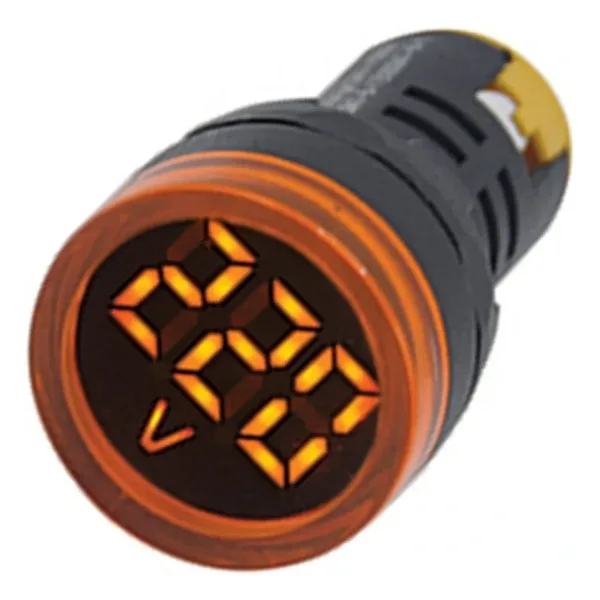 Gwest 22 VS-S 22mm AD-116 Serisi Sarı Voltmetre 24-550V