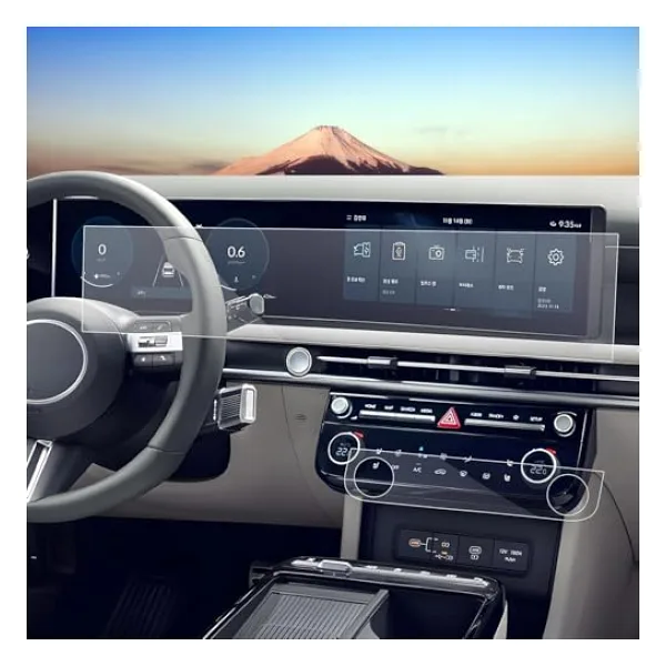 Hyundai Tucson Uyumlu 2025 2026 Model Büyük Bilgi Ekranı ve Klima Kontrol Ünitesi 9H Nano Ekran Koruyucu