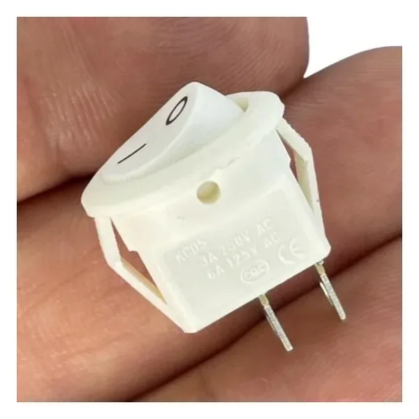 IC-134E Beyaz Yuvarlak Anahtar Işıksız On-Off 2P