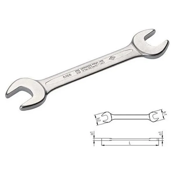 İzeltaş 0100 01 1314 İki Ağız Kısa Boy 13x14 mm Anahtar