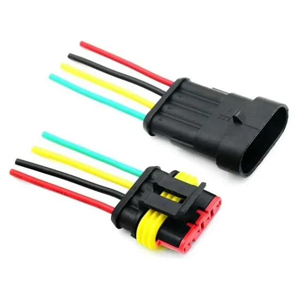 Kablolu 4-Pin Su Geçirmez Konnektör Takımı