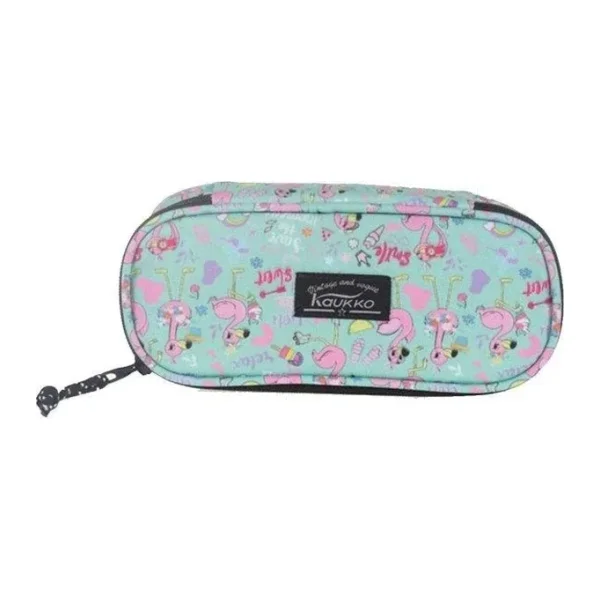 Kaukko K2329 Nature Mint Flamingo Özel Bölmeli Kalemlik