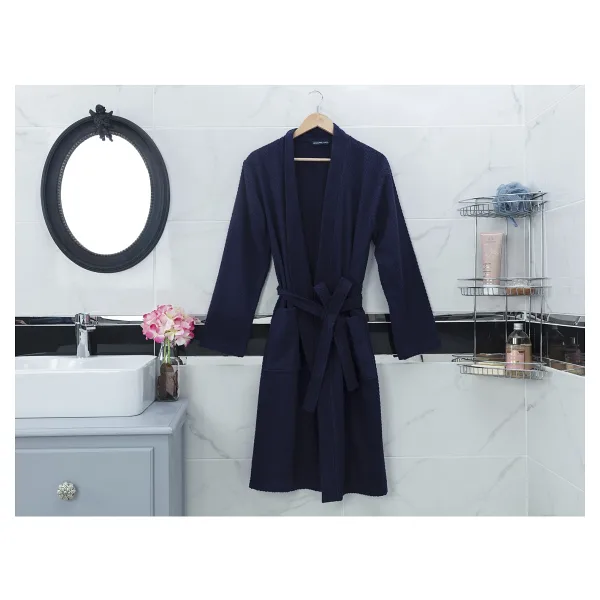 Madame Coco Nicola Lacivert Kimono Erkek Bornoz