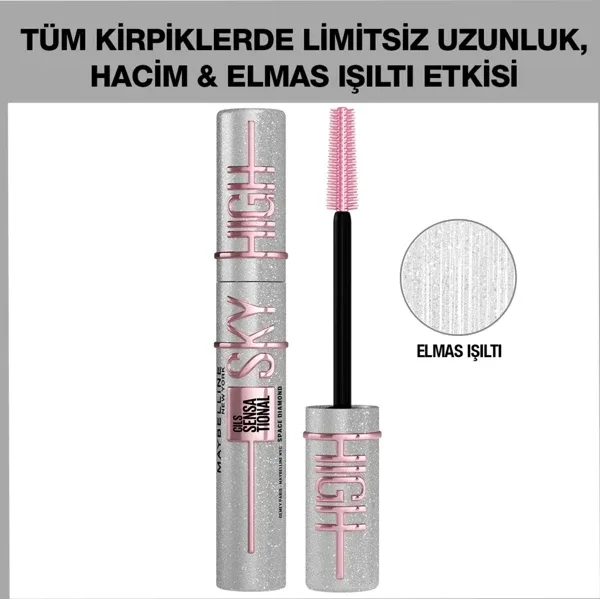 Maybelline New York Lash Sensational Sky High Space Diamond Işıltılı Maskara