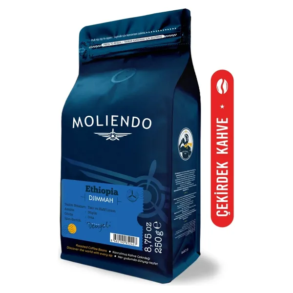 Moliendo Ethiopia Djimmah Çekirdek Kahve 250 gr