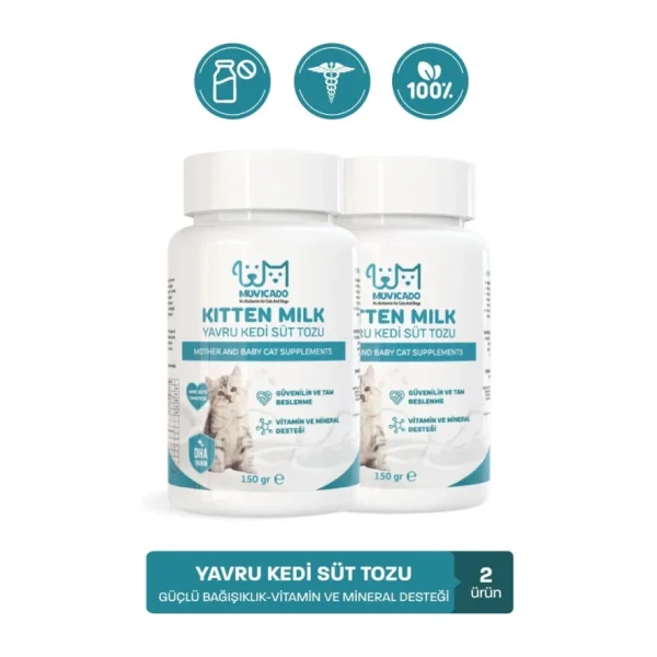 muvicado Yavru Kedi Süt Tozu Kitten Milk Powder Taurin DHA Anne Hamile Yavru Kedi Süt Desteği