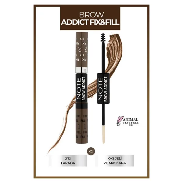 Note Brow Addict Fix & Fill 02 2' si 1 Arada Kaş Farı