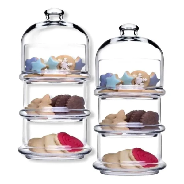 Paşabahçe Villa Patisserie 96986 2'li 3 Katlı Kurabiyelik