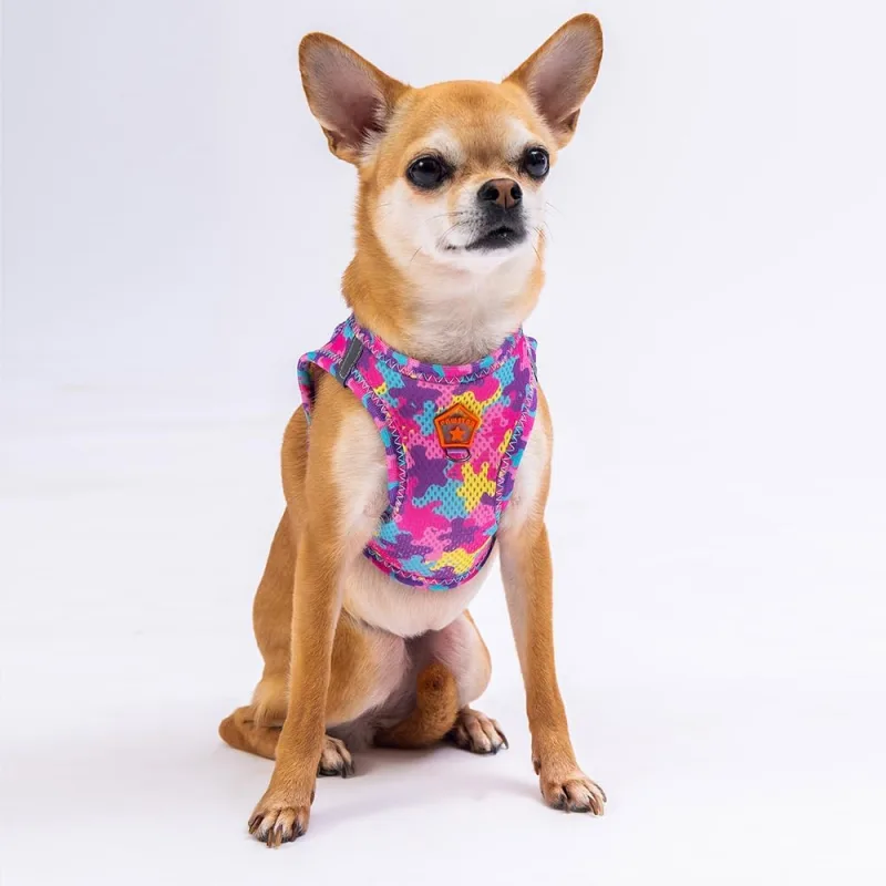 Pawstar Air-Mesh Rosea Camouflage Köpek Göğüs Tasması