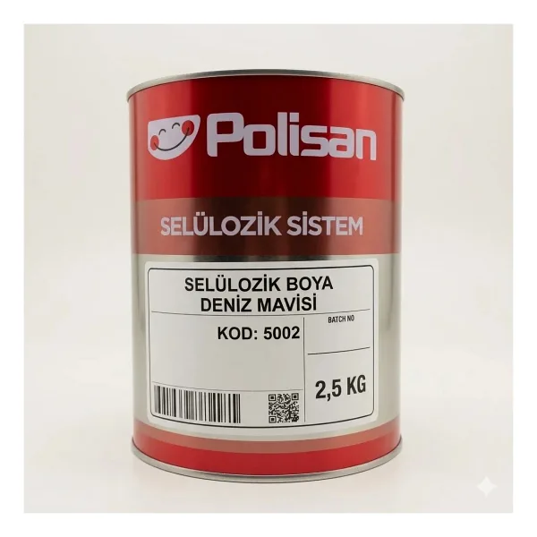 Polisan Selülozik Boya Deniz Mavisi Renk 2,5 kg 2,52 L KOD:5002