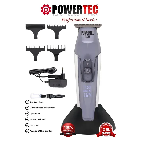 Powertec TR 758 Profesyonel Saç Kesme Makinesi