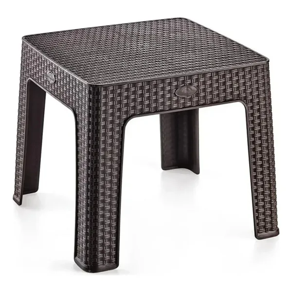 Retro Art Holiday Rattan Şezlong Sehpası 2'li Kahverengi