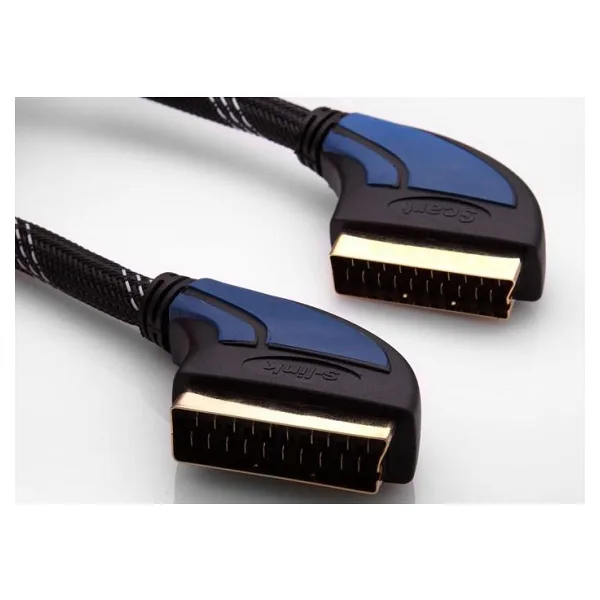 S-link SLX-935 SCART 2M Gold+Kılıflı Kablo