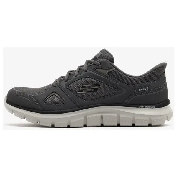 Skechers Track Ezral 233039TK CHAR Gri Erkek Spor Ayakkabı