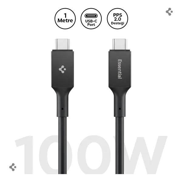 Spigen Aca09459 1 M Type-C To Type-C Hızlı Şarj Kablosu