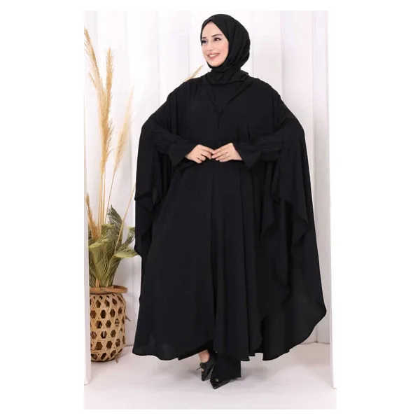 Tunik, Pantolon ve Abaya Üçlü Takım 8663 Siyah
