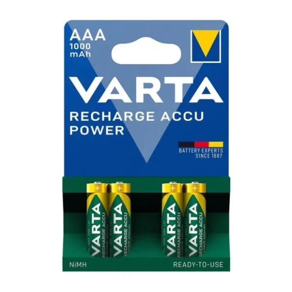 Varta 5703 1000 mAh 4'lü Şarjlı AAA İnce Kalem Pil