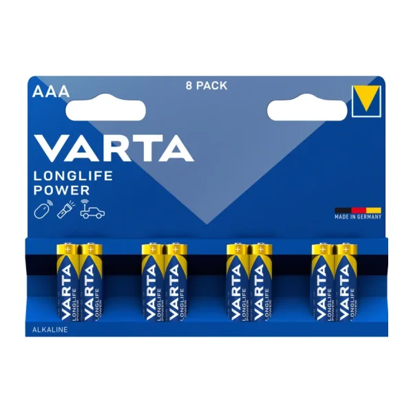 Varta Longlife Power 8'li Alkalin AAA İnce Kalem Pil