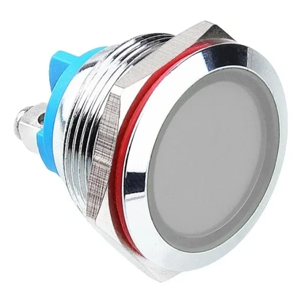 WD22L-P0 22mm 12-24V Metal Sinyal Lambası - Beyaz