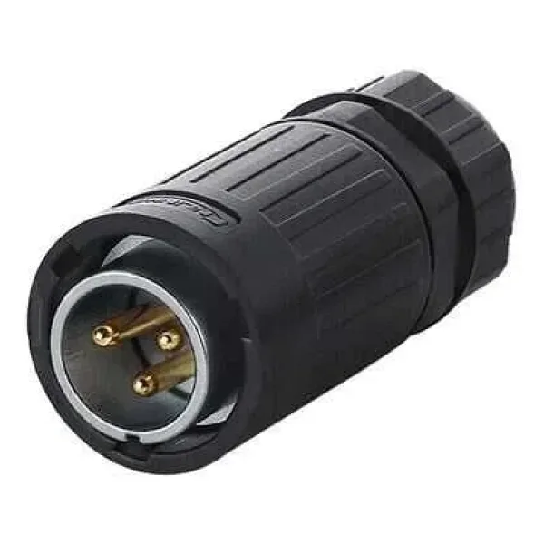 YA-20-C03PE-01-001 3-Pin Su Geçirmez Konnektör - Erkek