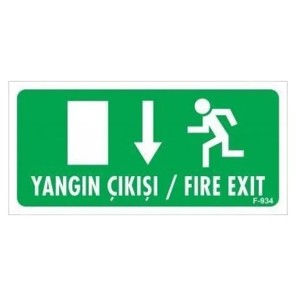 Yangın Toplanma Yeri Uyarı Levhası 17,5x25 KOD:934