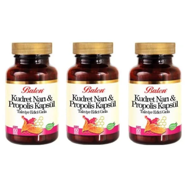 Balen Kudret Narı Propolis Kapsül 375 mg 60 Kapsül 3'lü