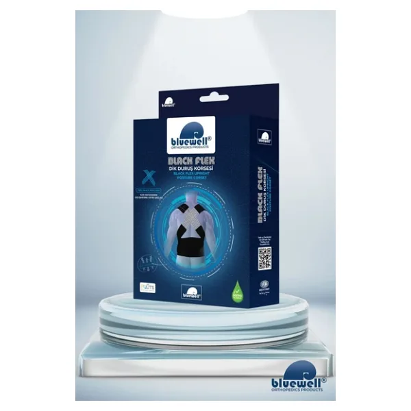 Bluewell Dik Duruş Korsesi Blackflex - Bedensiz