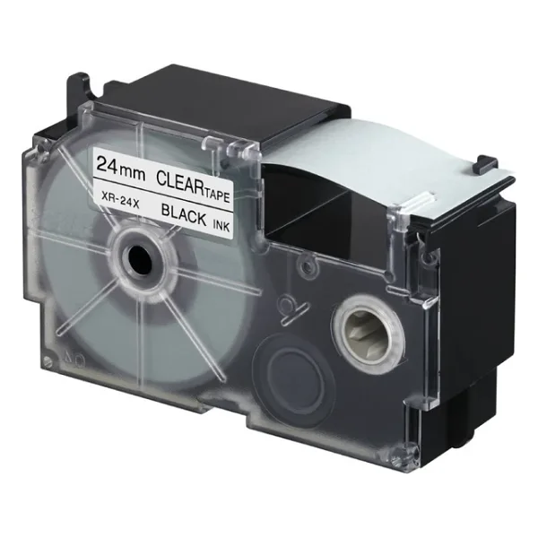 Casio XR-24X1 (Clr/bk) Etiket Yazıcısı Kartuşu Şeffaf Renk Üstüne Siyah Baskı