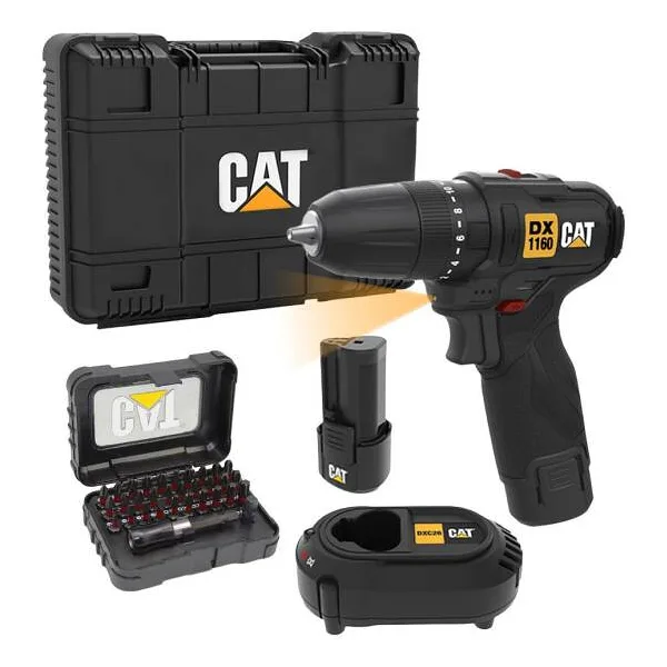 Cat DX1160 12 V Çift Akülü 2 Ah Matkap