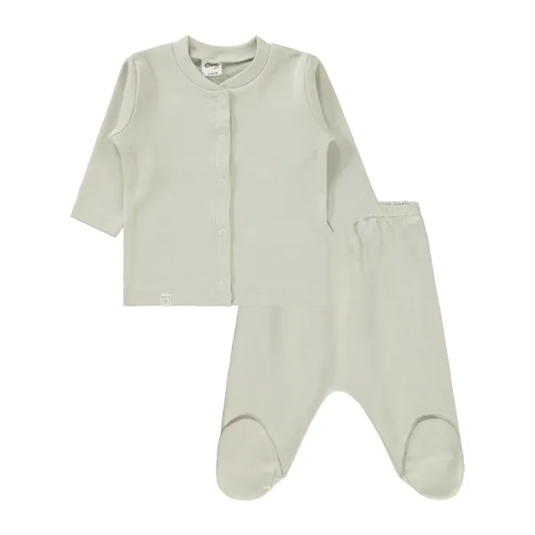 Civil Baby Erkek Bebek Pijama Takımı 1-6 Ay Taş Rengi - 6 - 9 Ay