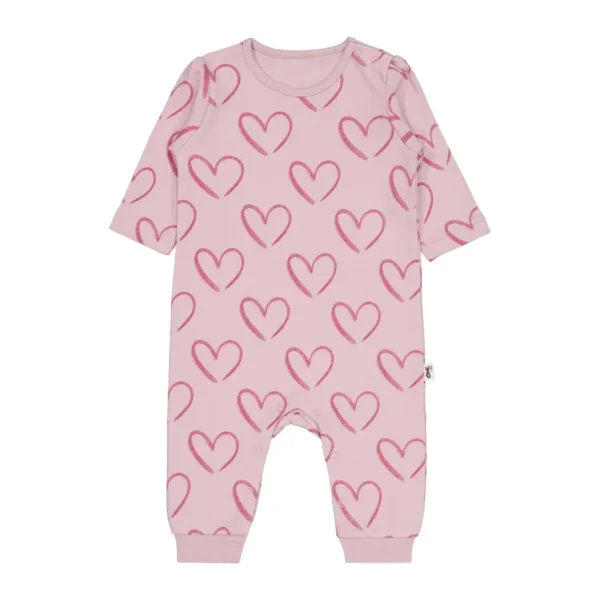 Civil Baby Tramlı Kalp Empirme 6-18 Ay Tulum - Pembe 18-24 Ay - Pastel Pembe - 18 - 24 Ay
