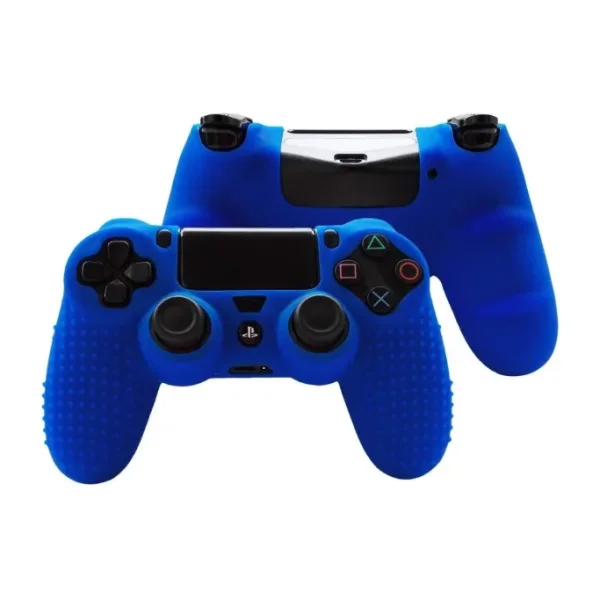 Cosmostech Ps4 Controller Joystick Oyun Kolu Gamepad Uyumlu - Silikon Koruyucu Cover Mavi