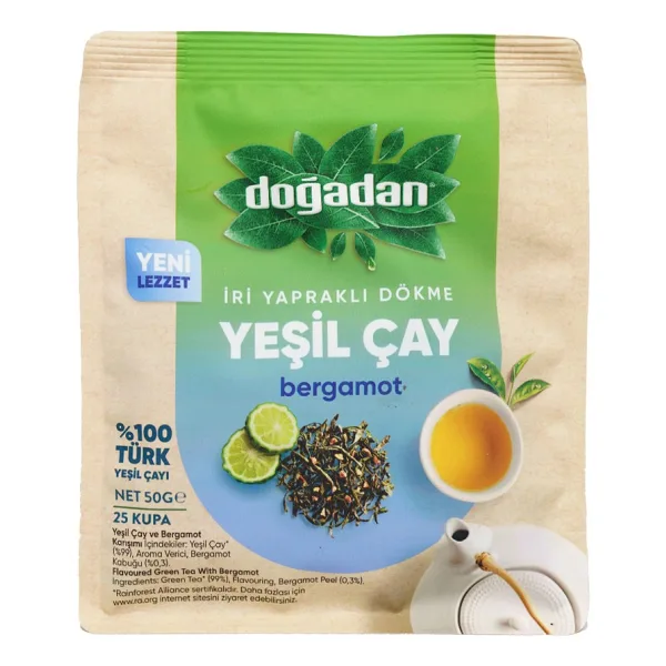 Doğadan Dökme Yeşil Çay Bergamot 50 gr