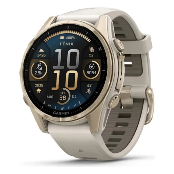 Garmin Fenix 8 43mm Amoled Altın Akıllı Saat
