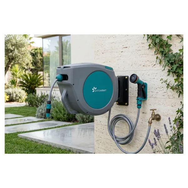 GARTENKRAFT Otomatik Hortum Makarası 1/2" 30 Metre