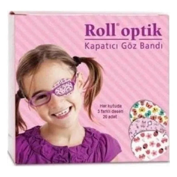 Göz Kapama Bandı 20 Adet Roll Optik Kız Çocuk