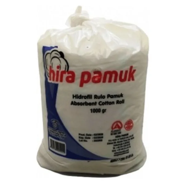 Hira Hidrofil Pamuk - Yüksek Emicilik ve Hijyenik Kullanım, 1 kg (3 Paket) - Tüm Cilt Tipleri için, Hassas Ciltle Uyumlu