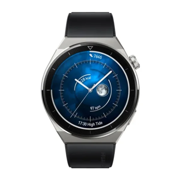 Huawei Watch GT 3 Pro 46mm Titanyum Kasa ve Siyah Kauçuk Kayış Akıllı Saat