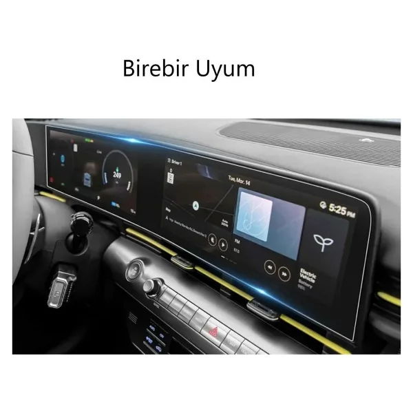 Hyundai Kona Uyumlu Ekran Koruyucu Multimedya Dijital Gösterge
