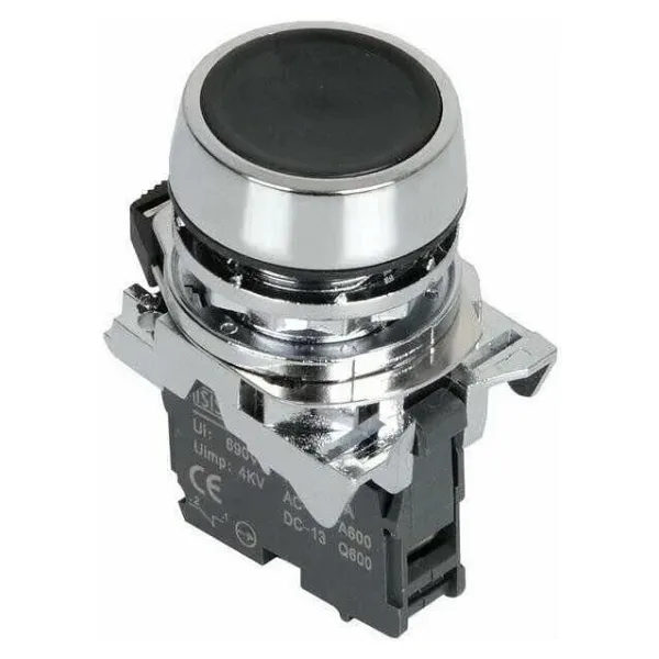 ISM-BA21 Metal Yaylı Push Buton - Siyah