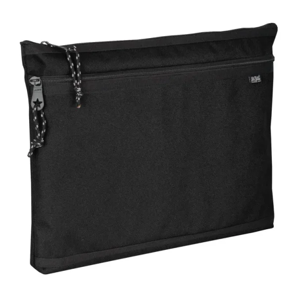 Jacbag Siyah Kadın/Erkek A4 Zip Folder İki Bölmeli Dosya ve Evrak Çantası