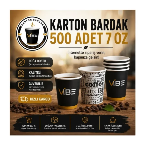 KARTON BARDAK 500'lü ÜCRETSİZ KARGO